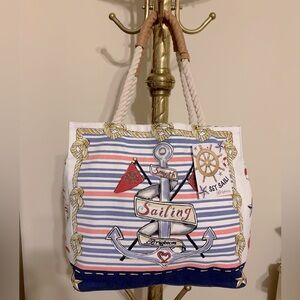 Brighton nautical summer tote